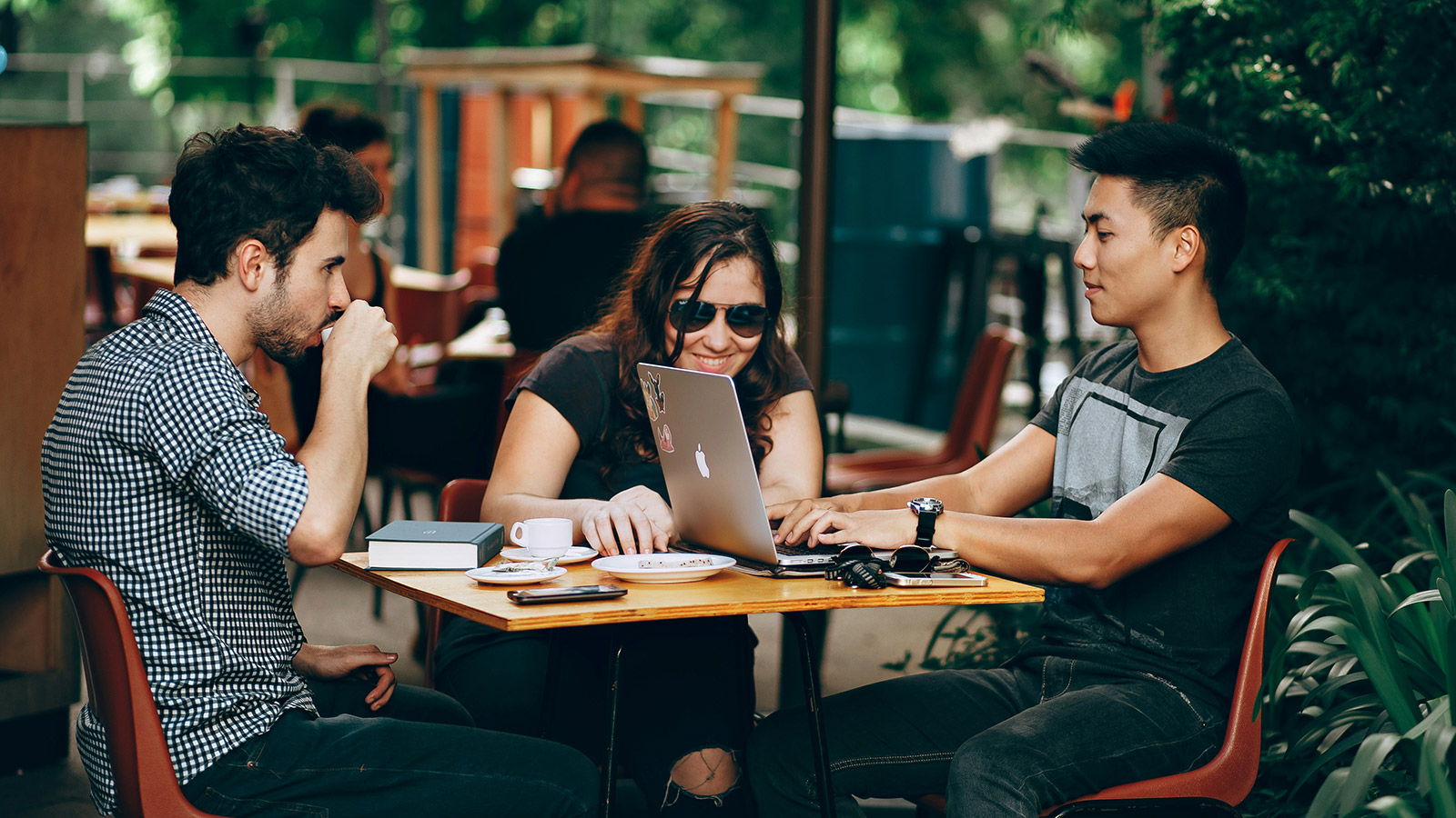 students studying