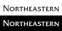 Northeastern wordmarks, black and white