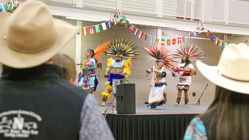 Students enjoying a performance during our annual Culture Fair