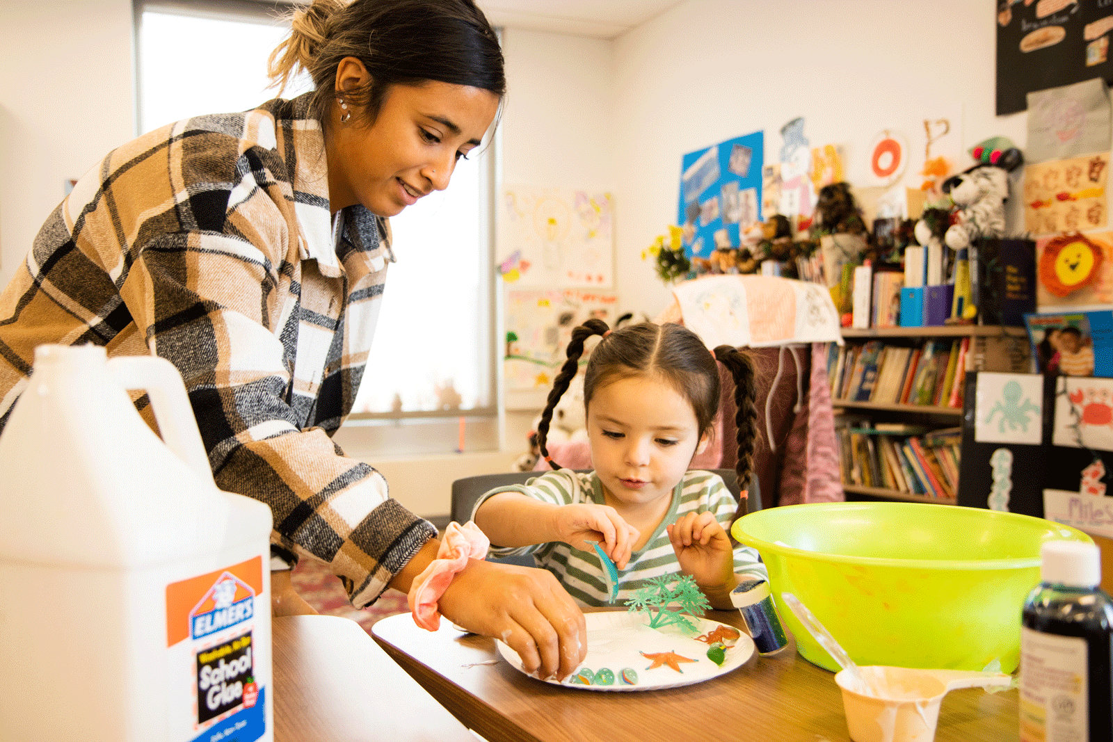 Early Childhood Education class with student-teacher and student