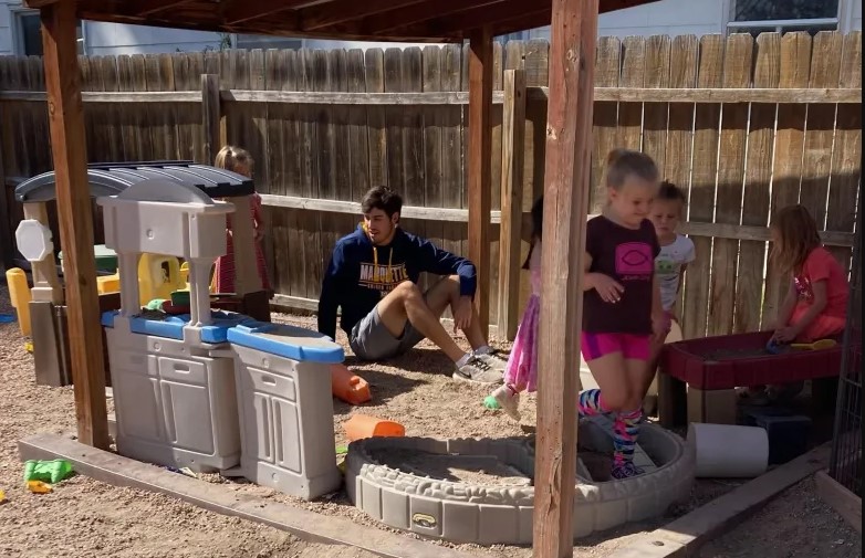 NJC Baseball player volunteering at local preschool.