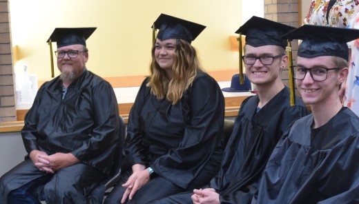 2021 GED graduates: Wesley Horton, Rikki Lambert, Carter Magelssen, Devon Strobel & Zachary Thompson