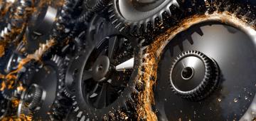 Gears with running oil for Industrial Automation