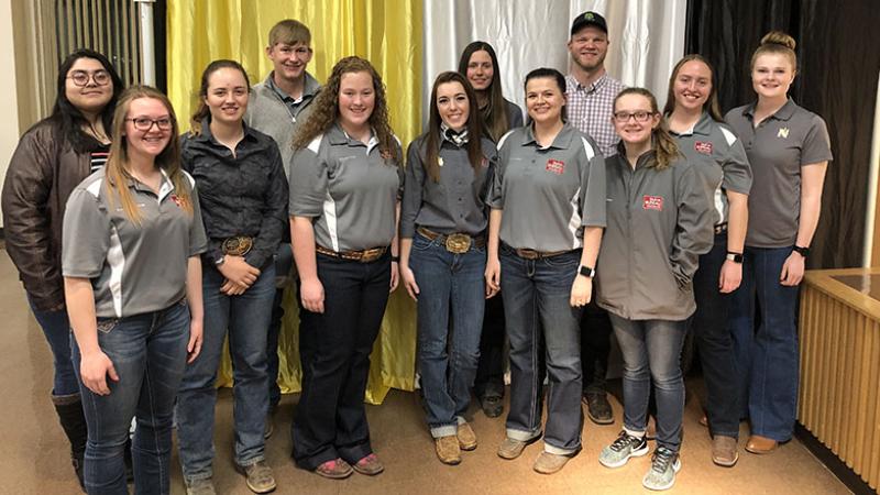 Greg Peterson with Northeastern Collegiate Farm Bureau members