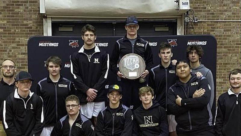 Northeastern Junior College’s wrestling team placed second at the Region IX Tournament and qualified seven of its ten starters for the NJCAA National Championships in Council Bluffs, Iowa, March 4-5. (Courtesy photo/Northeastern Junior College Wrestling Facebook page)