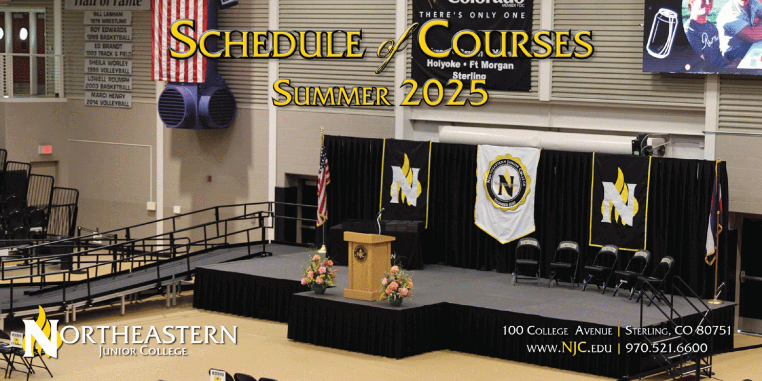 Summer 2025 Printable Course Schedule Northeastern Junior College