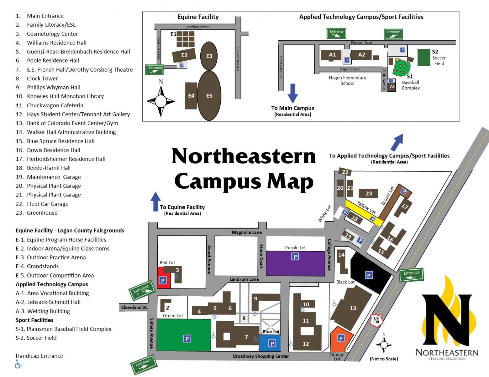 Admissions - Campus Map Directions to Campus | Northeastern Junior College
