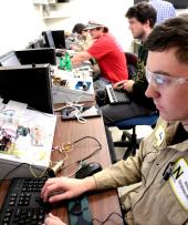 Industrial Automation students programming