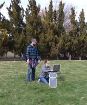 Agriculture Students operating computer