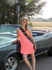 Rachel Fergus of Brush is the 2017 NJC Auto Show queen. She is shown here with a 1966 Pontiac Lemans with a 455 cubic inch V8 owned by NJC’s Diesel Instructor Jimmy Atencio of Sterling.