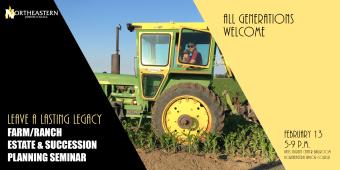 Leaving a lasting legacy image with father and son in tractor.