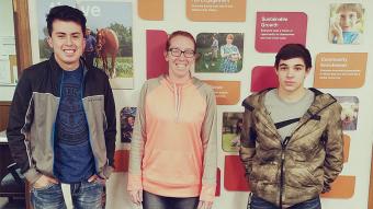 Pictured from left to right, Luis Rojas – Secondary Auto Tech, Krystal Fabian – Cargill Nuterna, and Tristan Manley – Secondary Auto Tech